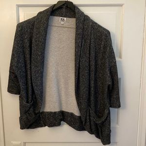 Neal Sperling gray circle cardigan sweater shrug size S small